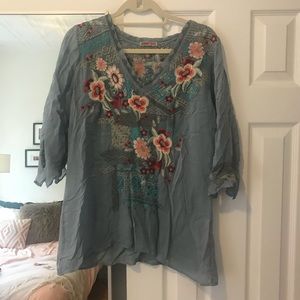 Johnny Was embroidered top